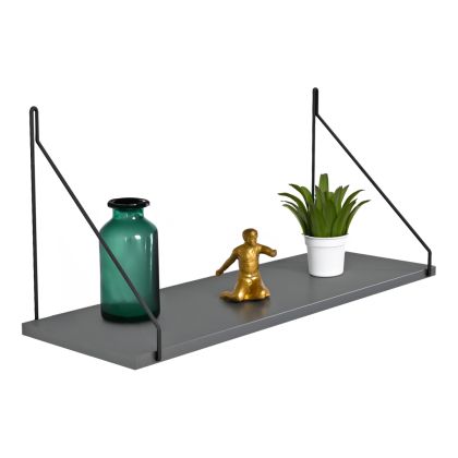 СТЕНЕН РАФТ AGILAN HM9183.20 МЕЛАМИН В ТЪМНО СИВО 72x20x27Hcm.