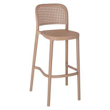 BAR STOOL POLYPROPYLENE HM5939.03 IN CAPPUCCINO COLOR 51x52x104Hcm.