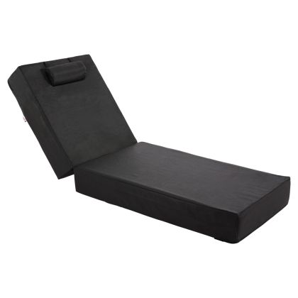 ВЪЗГЛАВНИЦА ЗА ШЕЗЛОНГ TEXTLINE SIFNOS ЧЕРЕН HM11761.01 200(120+80)x70x20Hcm.