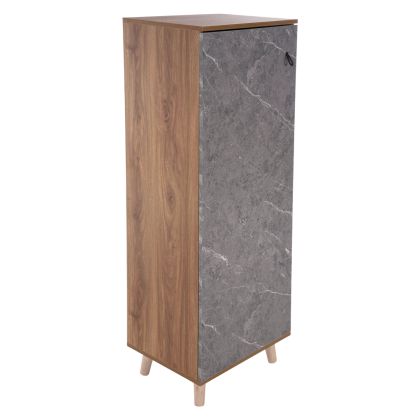 SHOE CABINET ALVARO HM8954.12 MELAMINE IN SONAMA-STONE TEXTURE 50Χ38Χ135Hcm.