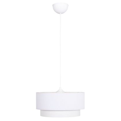 CEILING PENDANT CYLINDRICAL LAMP KRIKS HM4707.01 PVC IN WHITE Φ30x70Hcm.
