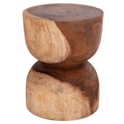 ROUND STOOL FEBRY HM9753.11 SOLID SUAR WOOD IN NATURAL Φ35x45Hcm.