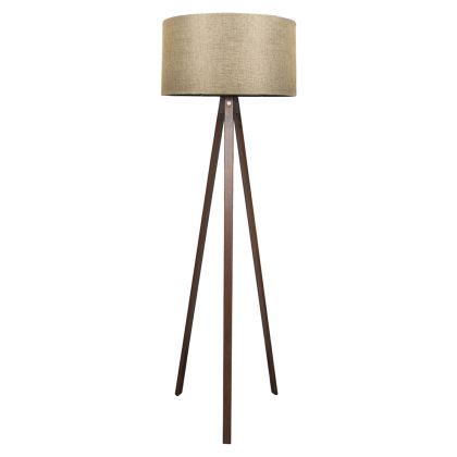 FLOOR STANDING LAMP HM7578.03 WALNUT COLOR TRIPOD, GOLDEN-BROWN CAP