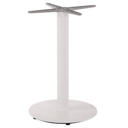 TABLE BASE ALUMINUM HM476.02 ROUND IN MATTE WHITE 48x48cm CROSS Φ45Χ72Hcm.