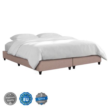 SUBSTRATE KING-SIZE BED SIGGY HM21218.01--BEIGE FABRIC--FOR MATTRESS 180x200cm.