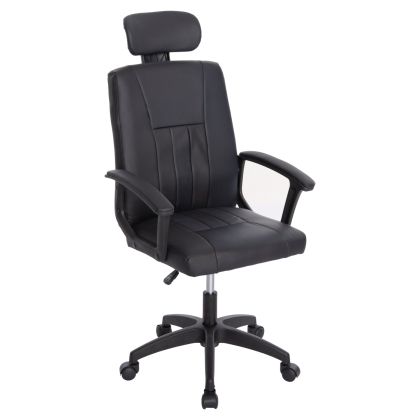 ОФИС СТОЛ NIMBLE HM1199.01 ЧЕРЕН PVC-ЧЕРНА НАЙЛОНОВА РАМКА И ОСНОВА 51x61x130Hcm.