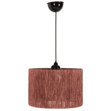 CEILING PENDANT LAMP INDOORS HM7944.04 SALMON COLORED PAPER ROPE CAP Φ30x67Hcm.