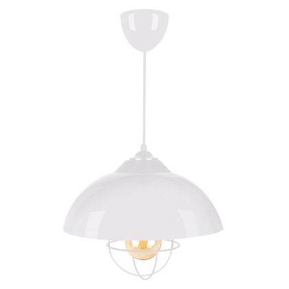 PENDANT CEILING LAMP HM7621.02 WHITE CAP, WHITE BULB GRID