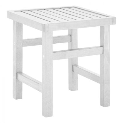 Stool-Table auxiliary White Soaking Koli 40X40X45cm HM289.01