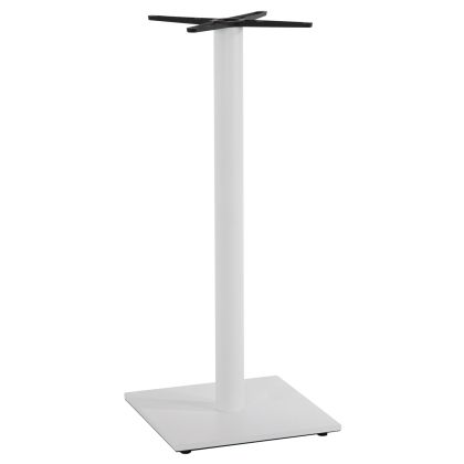 BASE FOR BAR TABLE HM439.02 METAL IN WHITE MATTE WITH HEIGHT ADJUSTERS 46Χ46Χ108Hcm.