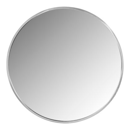 WALL MIRROR ROUND HM9582.40 ALUMINUM FRAME IN SILVER Φ50x3 cm.