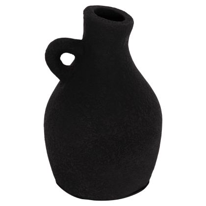 TABLE DECORATIVE VASE DECANT HM4667.01L TERRACOTA IN BLACK--Φ14x21Hcm.