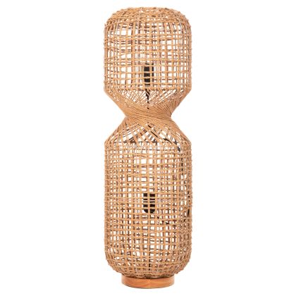 ПОДОВА ЛАМПА HM4359 МЕТАЛНО-ХАРТИЕНО ВЪЖЕ В КАФЯВО- 2 КРУШКИ Φ25x78.5Hcm.