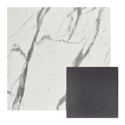 HPL TABLETOP HM5837.31 SQUARE IN WHITE MARBLE COLOR 60X60cm