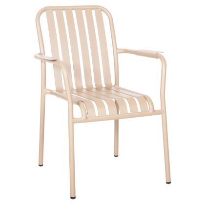 ALUMINUM ARMCHAIR RACHEL HM6088.04 CHAMPAGNE COLOR 63x58x85Hcm.