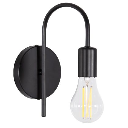 WALL SCONCE KRAMER HM4657.01 METAL IN BLACK 12x20x25Hcm.