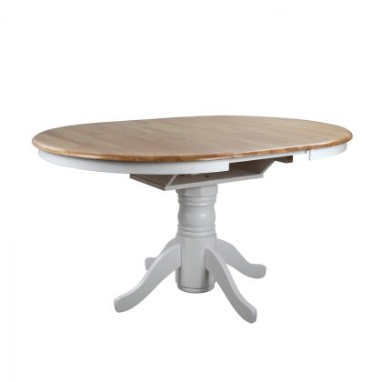 Трапезна маса Wooden White Wash ''106+40x106x78 cm Country Style HM0161