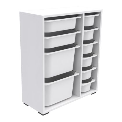 CHEST OF DRAWERS SANI HM18212.01 MELAMINE IN WHITE-10 WHITE P.E. DRAWERS 69,5x30x83Hcm.