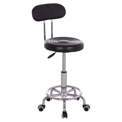 OFFICE DESIGNER'S SWIVEL STOOL IRIS HM211.21 BLACK PU 34x43x86.5Hcm.