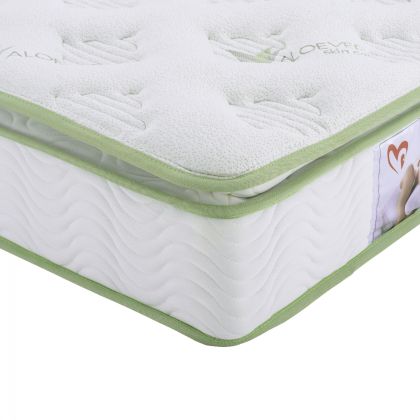 MATTRESS CONTINUOUS SPRING WITH MATTRESS PAD ALOE VERA 90X190 HM372.11 SINGLE SIDE