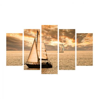 BOARD FIVE PIECES MDF SUNSET SAILING HM7206.01 100X0,3X60 cm.