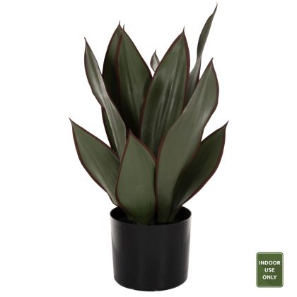 DECORATIVE SYNTHETIC PLANT IN POT HM7996 BROADLEAF SANSEVIERIA Φ14x12-51Υεκ.
