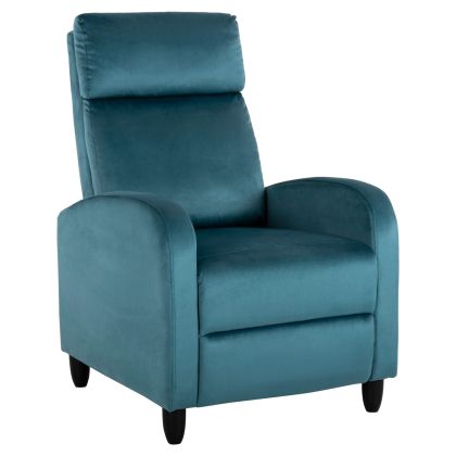 ARMCHAIR RELAX HIBER HM9782.06 PETROL BLUE VELVET 67,5x90x104Hcm.