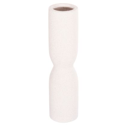 CERAMIC TABLE DECOR SCEPTER HM4615.01 OFF WHITE WITH CRYSTALLIZATION Φ7.5x30.5Hcm.