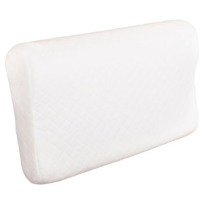 SLEEPING PILLOW BEZEL HM673 MEMORY FOAM-WHITE FABRIC 55x32Hcm.