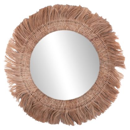 WALL MIRROR ROUND WITH ABACA FIBERS IN NATURAL COLOR 120x4x120Hcm.HM7747