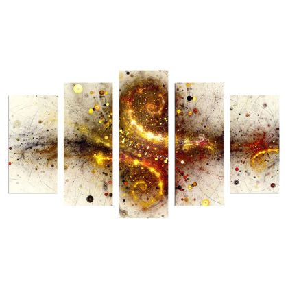 5 PCS MDF PAINTING EXPLOSION HM7206.07 100X60x0,3 cm.