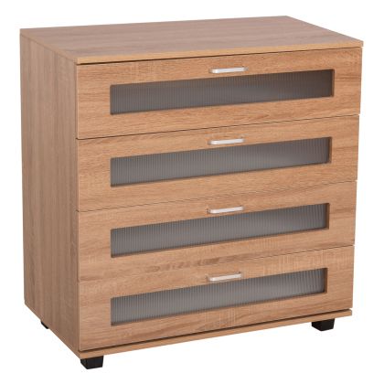 CHEST OF DRAWERS THORGAN HM9880.01 MELAMINE IN SONAMA-4 DRAWERS 80Χ40Χ83Hcm.