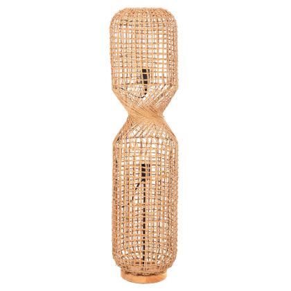 ПОДОВА ЛАМПА HM4358 МЕТАЛНО-ХАРТИЕНО ВЪЖЕ В КАФЯВО- 2 КРУШКИ Φ25x102Hcm.