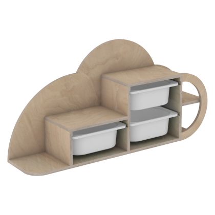 РАФТЕЦ ЗА СТЕНА COBB HM18227.03 БРЕЗА В ЕСТЕСТВЕНО-НЕБЕСНОСИН П.Е. ЧЕКМЕДЖЕТА 98x22,5x48,5Hcm.