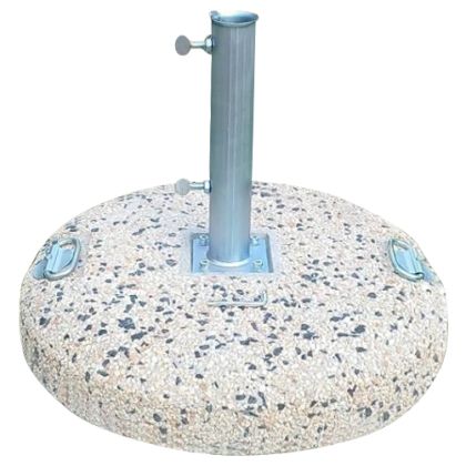 PREMIUM UMBRELLA BASE HM5476.50P CONCRETE MOSAIC 50KG WITH HANDLES AND GALVANISED TUBE Φ62mm