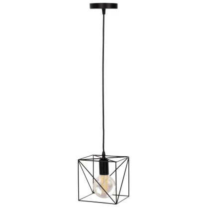 ПАНЕЛЕН ЛАМПА HM4039 ЧЕРЕН МЕТАЛЕН КУБ 16x16x123Hcm.