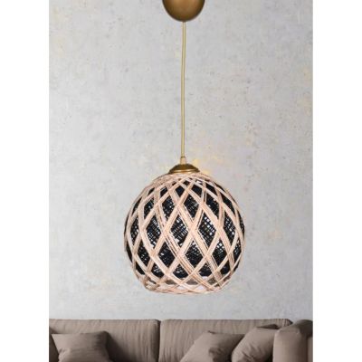 ВИСУЛКА ЗА ТАВАН ВЪТРЕШНО - БЕЖОВО И ЧЕРНО ВЪЖЕ 22x18x20Y εκ.HM7644.01