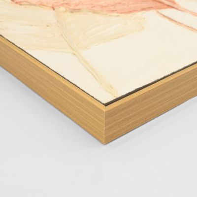 WALL PAINTING TROPICO HM4556 WITH BEIGE PS FRAME-CANVAS BROAD LEAVES 72x4,5x102Hcm.