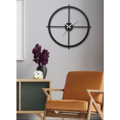 WALL CLOCKS METALLIC BLACK HM7450 Φ50 cm