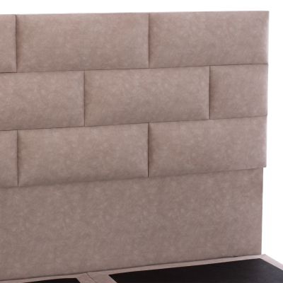 HM644.22 легло SOLEDAD, бежов плат тип набук, 150x200