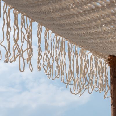 MACRAME SUNSHADE HM5780, BEIGE COLOR, 300X300CM