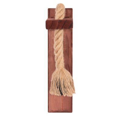 WALL SCONCE BARN HM4469 WOODEN BASE-HEMP ROPE [Ε27] 7x20x29Hcm.