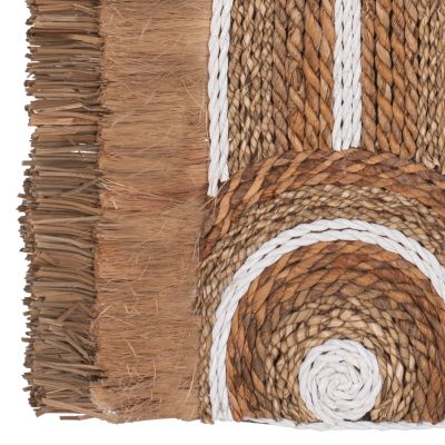 WALL DECOR WITH ABACA FIBERS AND ROPE IN NATURAL COLOR 32X58X8cm.HM7791