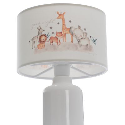 TABLE LAMP BALOO HM7577.06 KID'S ROOM FABRIC CYLINDRICAL "CAP" Φ24x32H