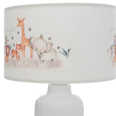 TABLE LAMP BALOO HM7577.06 KID'S ROOM FABRIC CYLINDRICAL "CAP" Φ24x32H
