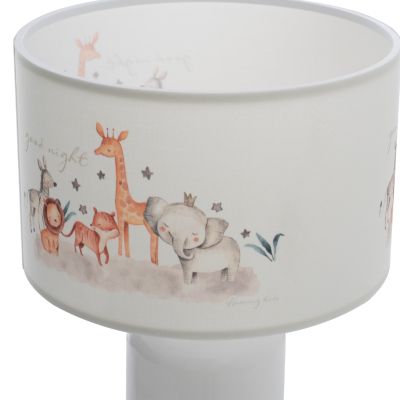 TABLE LAMP BALOO HM7577.06 KID'S ROOM FABRIC CYLINDRICAL "CAP" Φ24x32H
