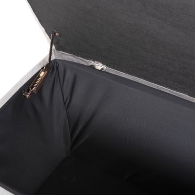 ТАБУРЕТКА С МЯСТО ЗА СЪХРАНЕНИЕ ПЪНК HM279.11 СИВО КАДИФЕ 90x50x50Hcm.