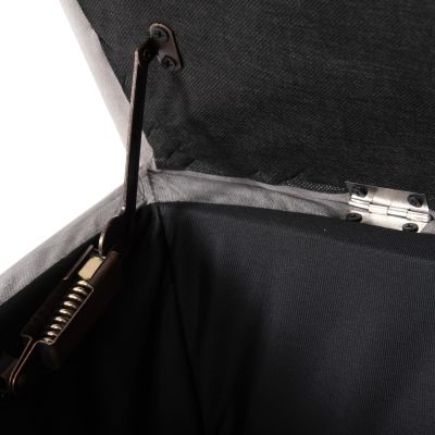 ТАБУРЕТКА С МЯСТО ЗА СЪХРАНЕНИЕ ПЪНК HM279.11 СИВО КАДИФЕ 90x50x50Hcm.