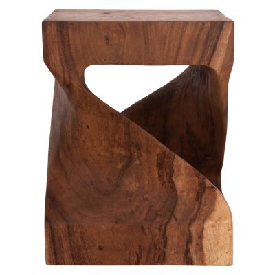 STOOL GEBO HM9754.21 SQUARE--SUAR WOOD IN DARK NATURAL 35x35x45Hcm.