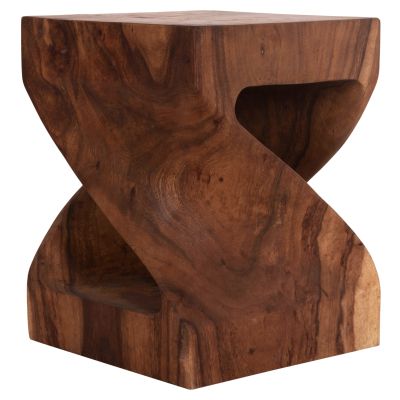 STOOL GEBO HM9754.21 SQUARE--SUAR WOOD IN DARK NATURAL 35x35x45Hcm.